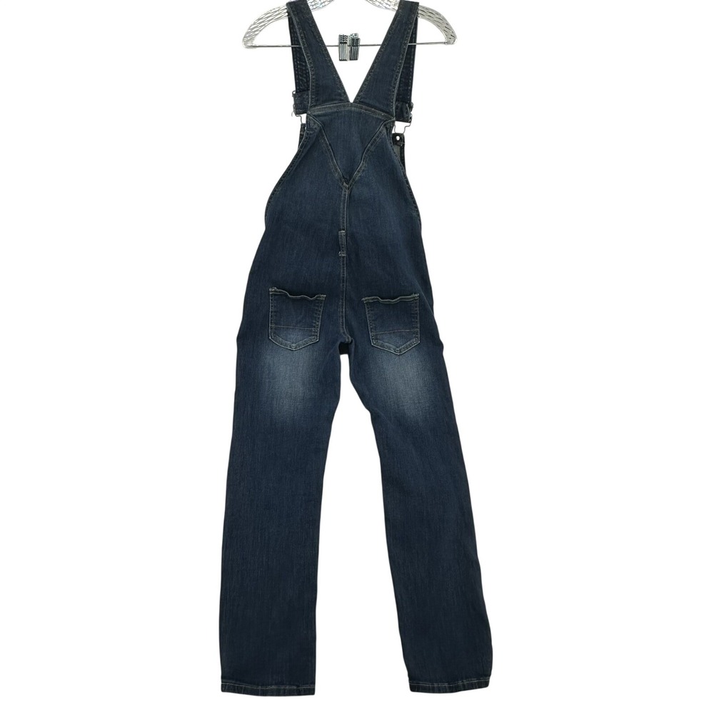 Machine Women Sz S Distressed Denim Overalls Ripped Grunge Barn Country Jeans